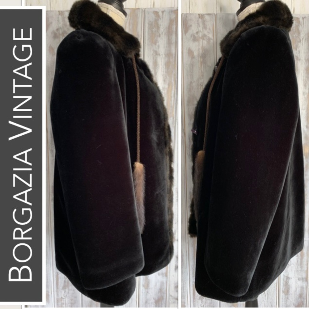 Borgazia Vintage Faux Fur Car Coat EUC - Picture 8 of 8